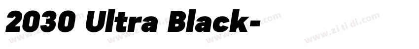 2030 Ultra Black字体转换
